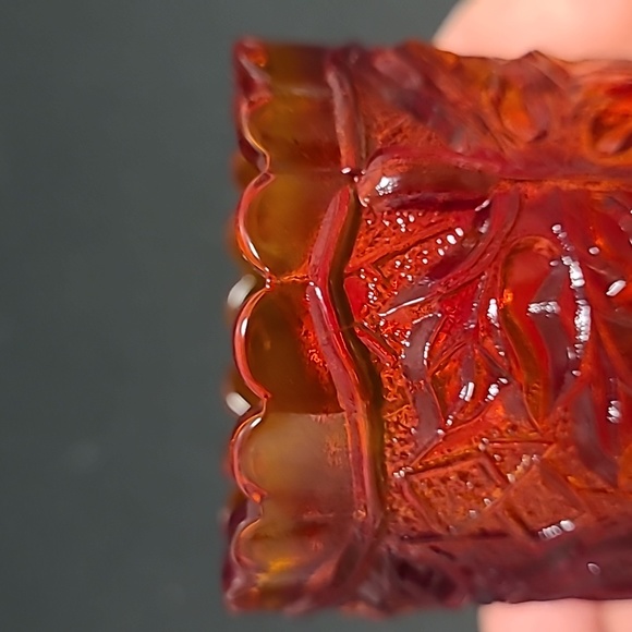 Vintage Marigold Carnival Glass Toothpick Holder - Picture 13 of 16